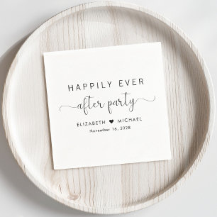Serviette En Papier Fête de réception de mariage Après un heureux pour