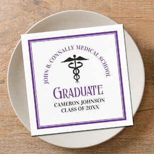 Serviette En Papier Fête de remise des diplômes de l'école de médecine