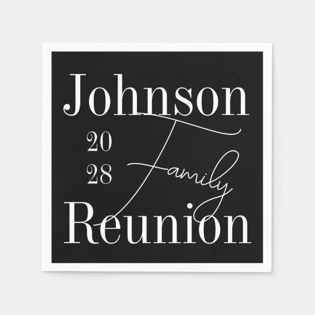 Serviette En Papier Fête de réunion familiale moderne personnalisée No (Devant)