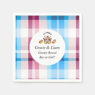 Serviette En Papier Fête de Révélation du Sexe de Bébé Cute Kawaii Bab