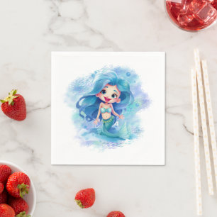 Serviette En Papier Fête de sirène magique