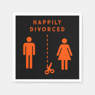 Serviette En Papier Fête de sympathie drôle pour divorce