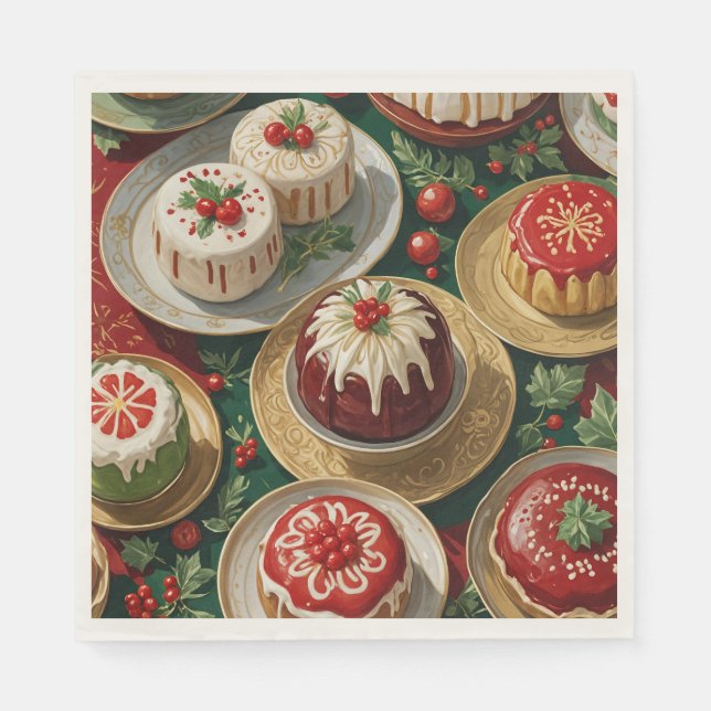 Serviette En Papier Fête de Yuletide (Devant)