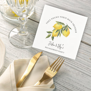 Serviette En Papier Fête d'engagement mixte Lemon Main Squeeze