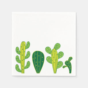 Serviette En Papier Fête des Cactus Succulentes Cactées