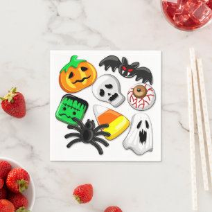 Serviette En Papier Fête des Candies Éffrayantes d'Halloween