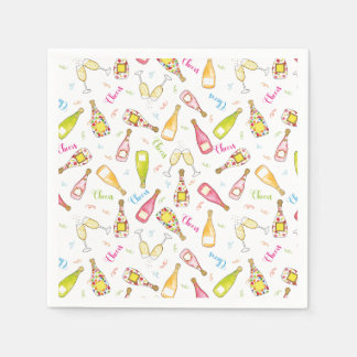Serviette En Papier fête des flûtes de champagne Papier Napkin