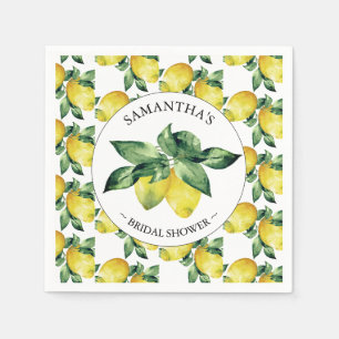 Serviette En Papier Fête des mariées à thème citron