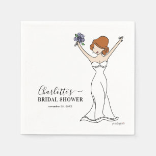 Serviette En Papier Fête des mariées Avatar personnalisable   Habille