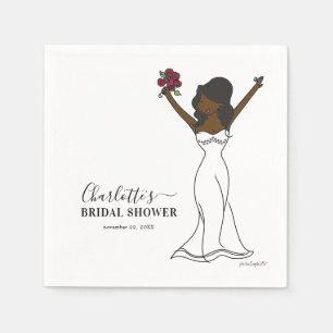 Serviette En Papier Fête des mariées Avatar personnalisable   Longues 