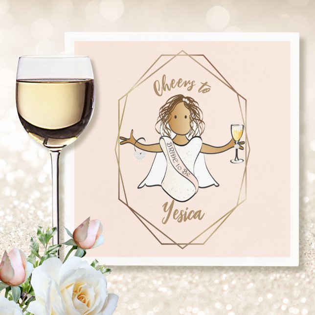 Serviette En Papier Fête des mariées Bachelorette Femme Carton Papier (Créateur téléchargé)