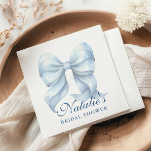 Serviette En Papier Fête des mariées Bleue Personnalisée Fancy