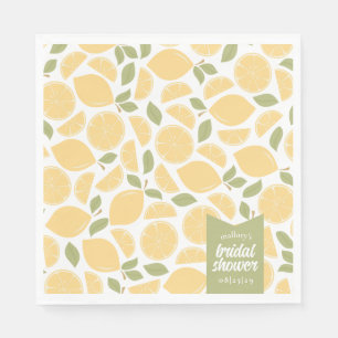 Serviette En Papier Fête des mariées citrons personnalisée