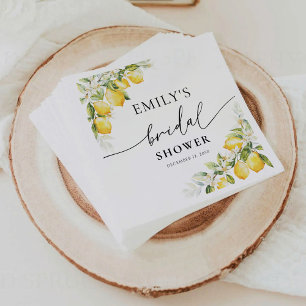 Serviette En Papier Fête des mariées Citrus citron