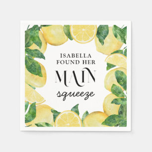 Serviette En Papier Fête des mariées Citrus citron
