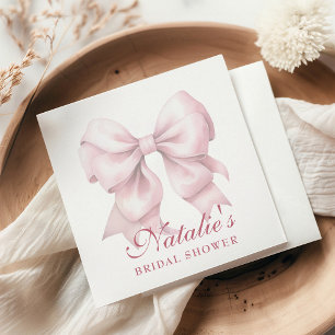 Serviette En Papier Fête des mariées de boue rose personnalisée Fancy