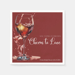 Serviette En Papier Fête des mariées de dégustation de vin