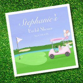 Serviette En Papier Fête des mariées de golf nuptiale Brunch