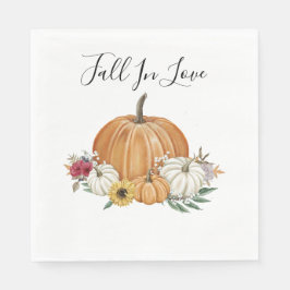Serviette En Papier Fête des mariées de l'automne citrouille