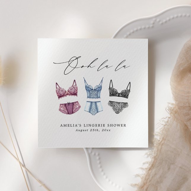 Serviette En Papier Fête des mariées de lingerie en dentelle française (Créateur téléchargé)
