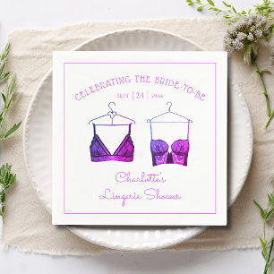 Serviette En Papier Fête des mariées de lingerie en dentelle noire
