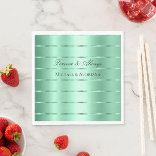 Serviette En Papier Fête des mariées de Mariage de  de ruban vert Mint