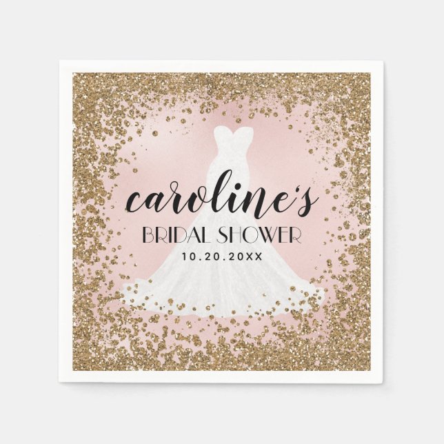 Serviette En Papier Fête des mariées de robe Blushing Bride Blushing (Devant)