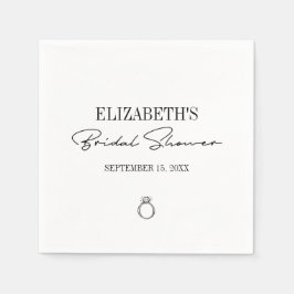Serviette En Papier Fête des mariées de script moderne