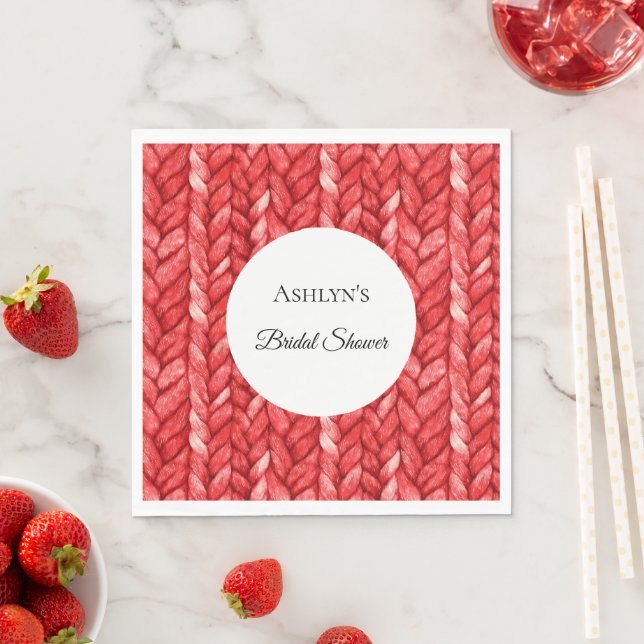 Serviette En Papier Fête des mariées de Sweat Rouge (En situation)
