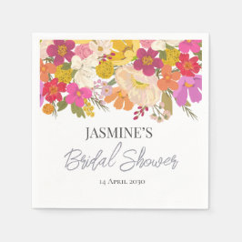 Serviette En Papier Fête des mariées d'été du Jardin Floral
