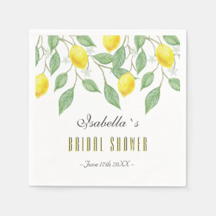 Serviette En Papier Fête des mariées d'été moderne Boho Watercolor Lem