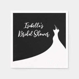Serviette En Papier Fête des mariées élégante Napkin noir