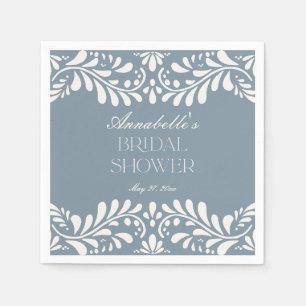 Serviette En Papier Fête des mariées Fiesta en carrelage bleu foncé Ta