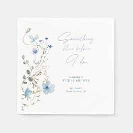 Serviette En Papier Fête des mariées Fleur sauvage bleu