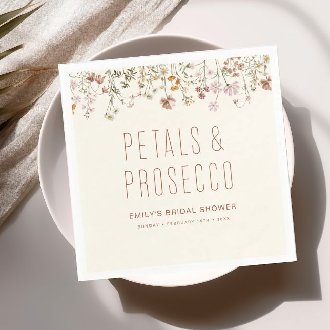 Serviette En Papier Fête des mariées Fleur sauvage des pétales et du m (Créateur téléchargé)