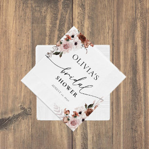 Serviette En Papier Fête des mariées florale de soie Napkin