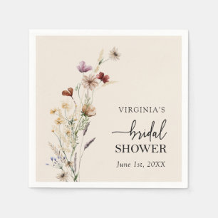 Serviette En Papier Fête des mariées florale Napkin