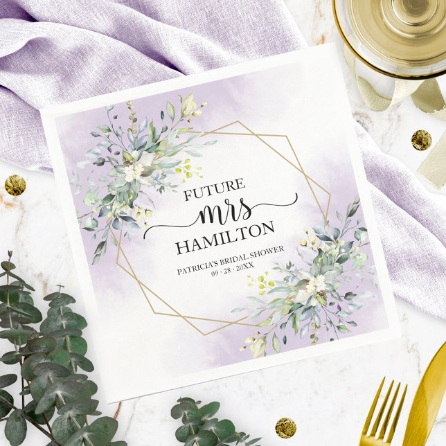 Serviette En Papier Fête des mariées Géométrique rose pâle Napkin (Créateur téléchargé)