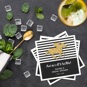 Serviette En Papier Fête des mariées Gold Racehorse Derby