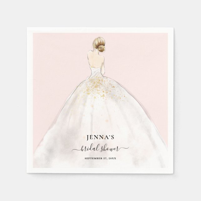 Serviette En Papier Fête des mariées Magnolia Bride (Devant)