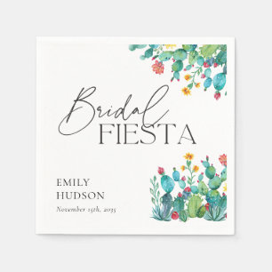 Serviette En Papier Fête des mariées mexicaine Cactus Fiesta