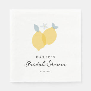 Serviette En Papier Fête des mariées moderne Pastel Citrus Lemons