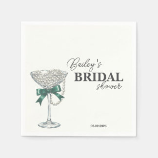 Serviette En Papier Fête des mariées Pearl et Bow Napkin