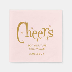 Serviette En Papier Fête des mariées rétro Pink Pastel