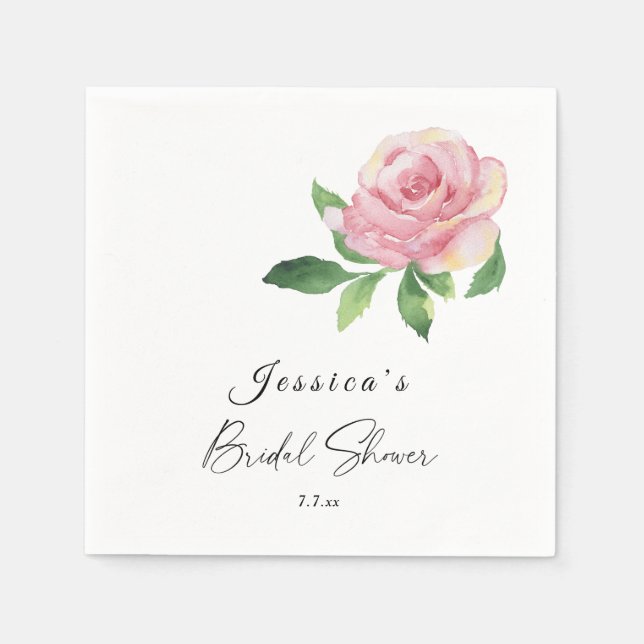 Serviette En Papier Fête des mariées rose (Devant)