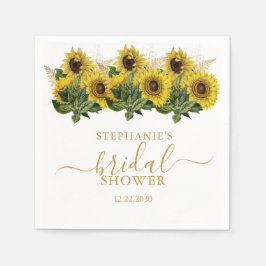 Serviette En Papier Fête des mariées tournesol