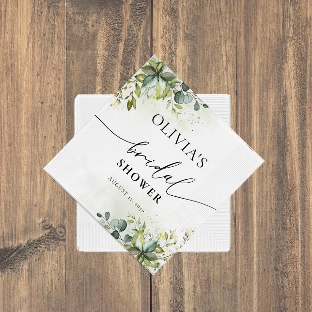 Serviette En Papier Fête des mariées verte Napkin (Créateur téléchargé)