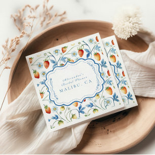 Serviette En Papier Fête des mariées vintage Berry Garden