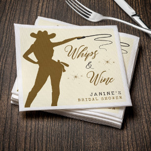 Serviette En Papier Fête des mariées Whiks & Wine Cowgirl