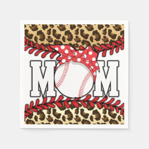 Serviette En Papier Fête des Mères Messy Hair Baseball